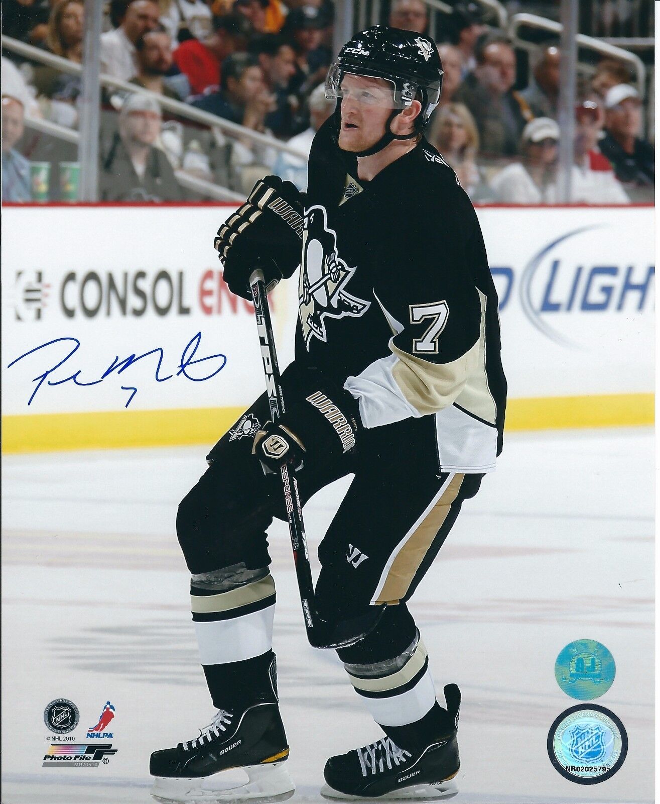 Autographed PAUL MARTIN Pittsburgh Penguins 8x10 Photo Poster painting - COA