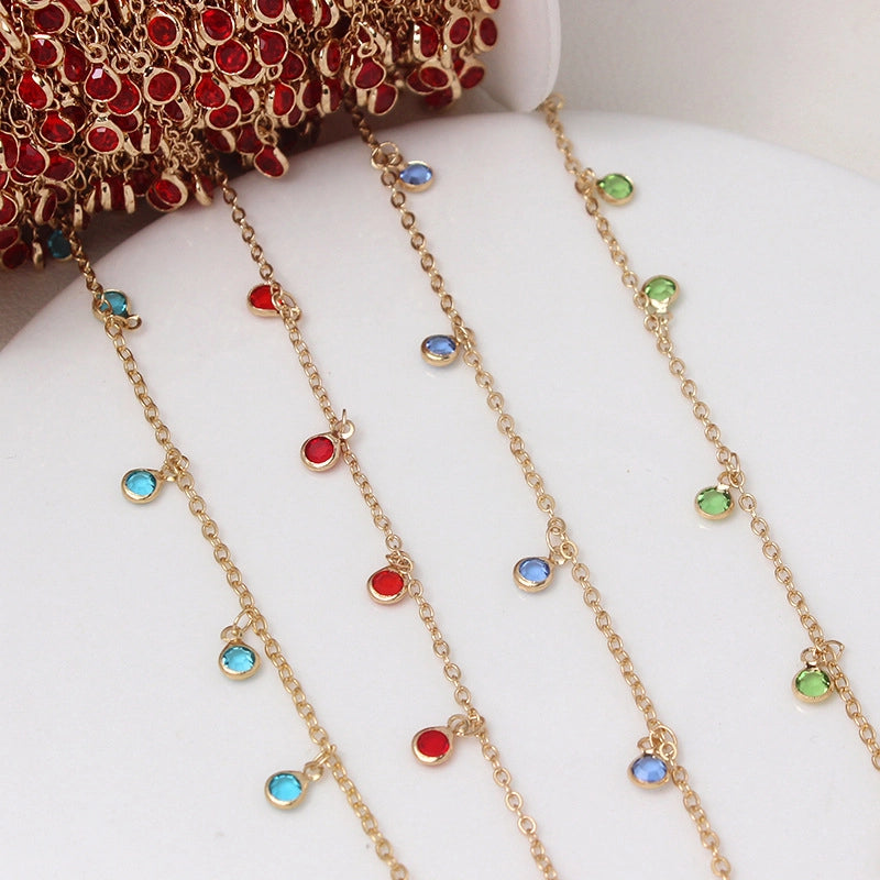 1 Piece 1m Copper Solid Color Chain