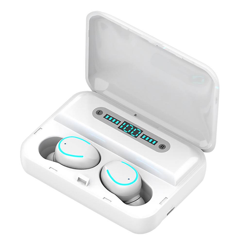 

F9-5 Wireless Bluetooth V5.0 Earphones In-ear Stereo U-Type Headset -White, 501 Original