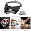 Hands Free Magnifier Adjustable Headband Lluminated Magnifier for Reading Repair