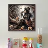 Girl With Cat-11CT Stamped Cross Stitch 50*50cm/19.69*19.69in