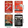 4pcs - Electrician Hourly Rate - Vintage Metal Signs(8*12Inch) - Car