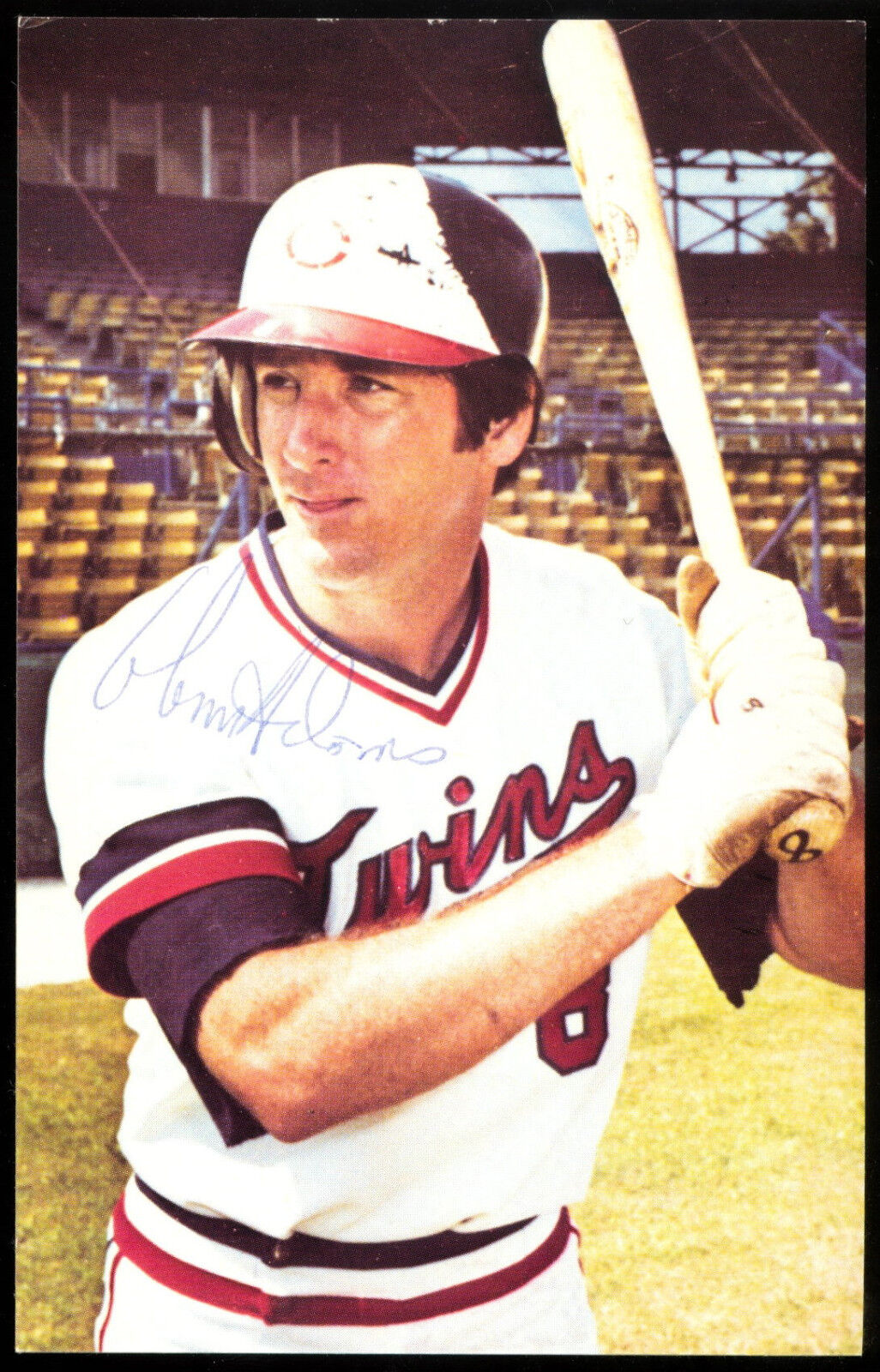 GLENN ADAMS HAND SIGNED auto AUTOGRAPH MINNESOTA TWINS TEAM Photo Poster painting POST CARD