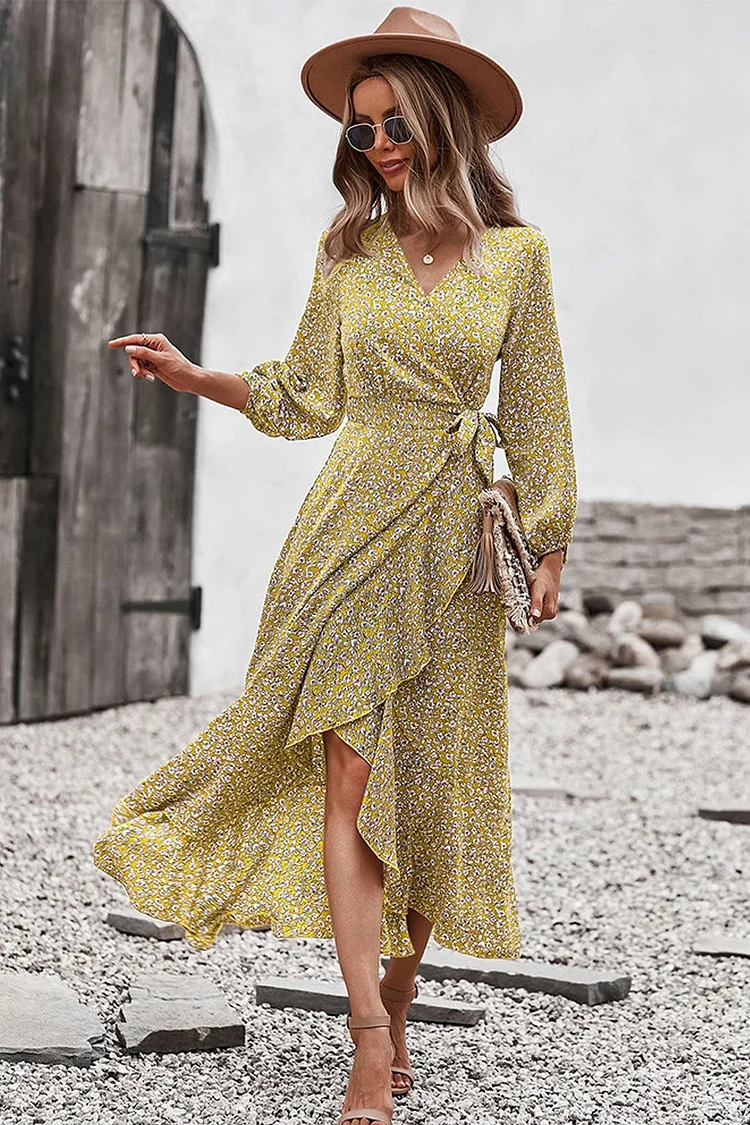 Luditu Midi Dress, Autumn Dress, Claire in Yellow