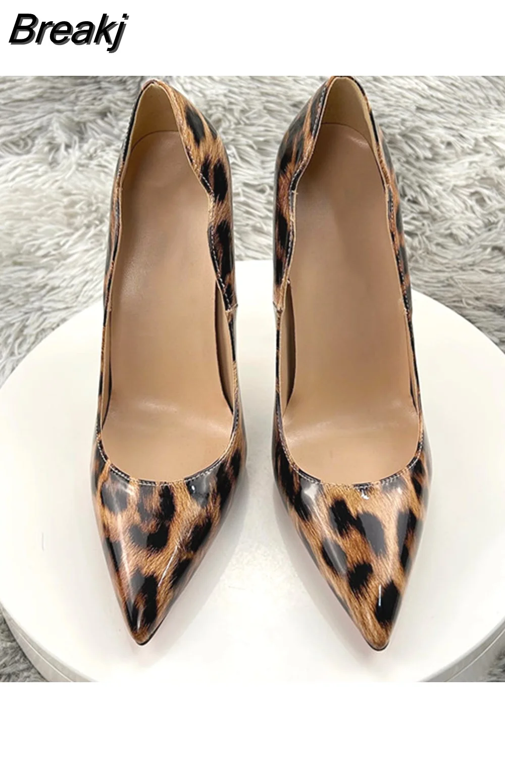 Breakj Print Sexy Women Pumps Shoes Women High Heels Pointed Toe Wedding Shoes 12cm Chaussure Femme QP023 ROVICIYA