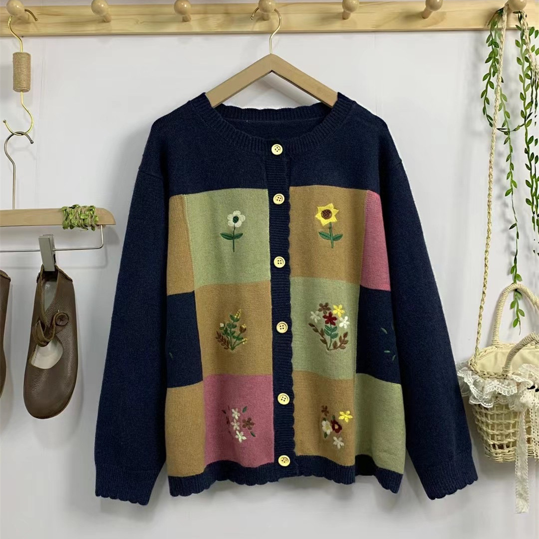 Chicfifth Sweater Women Winter Long Sleeve High Quality Autumn Vintage Top Knitted Cardigan