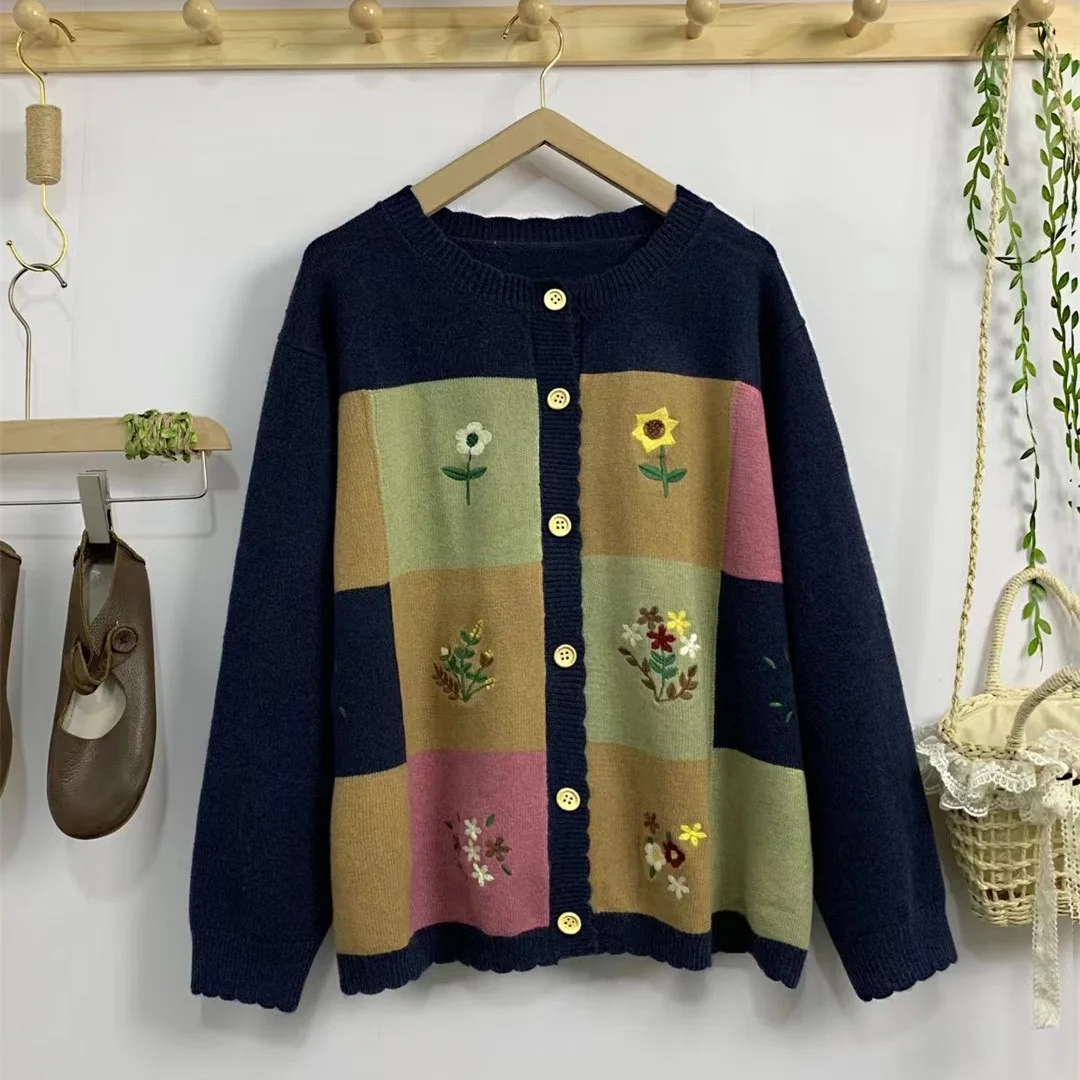 Chicfifth Sweater Women Winter Long Sleeve High Quality Autumn Vintage Top Knitted Cardigan