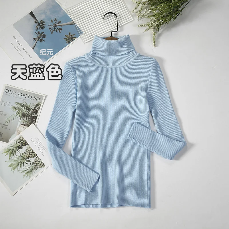 Uveng Uveng Sweater Woman With Bottom Shirt Autumn And Winter New Long Sleeves To Keep Warm Body Solid Color Knitted Shirt