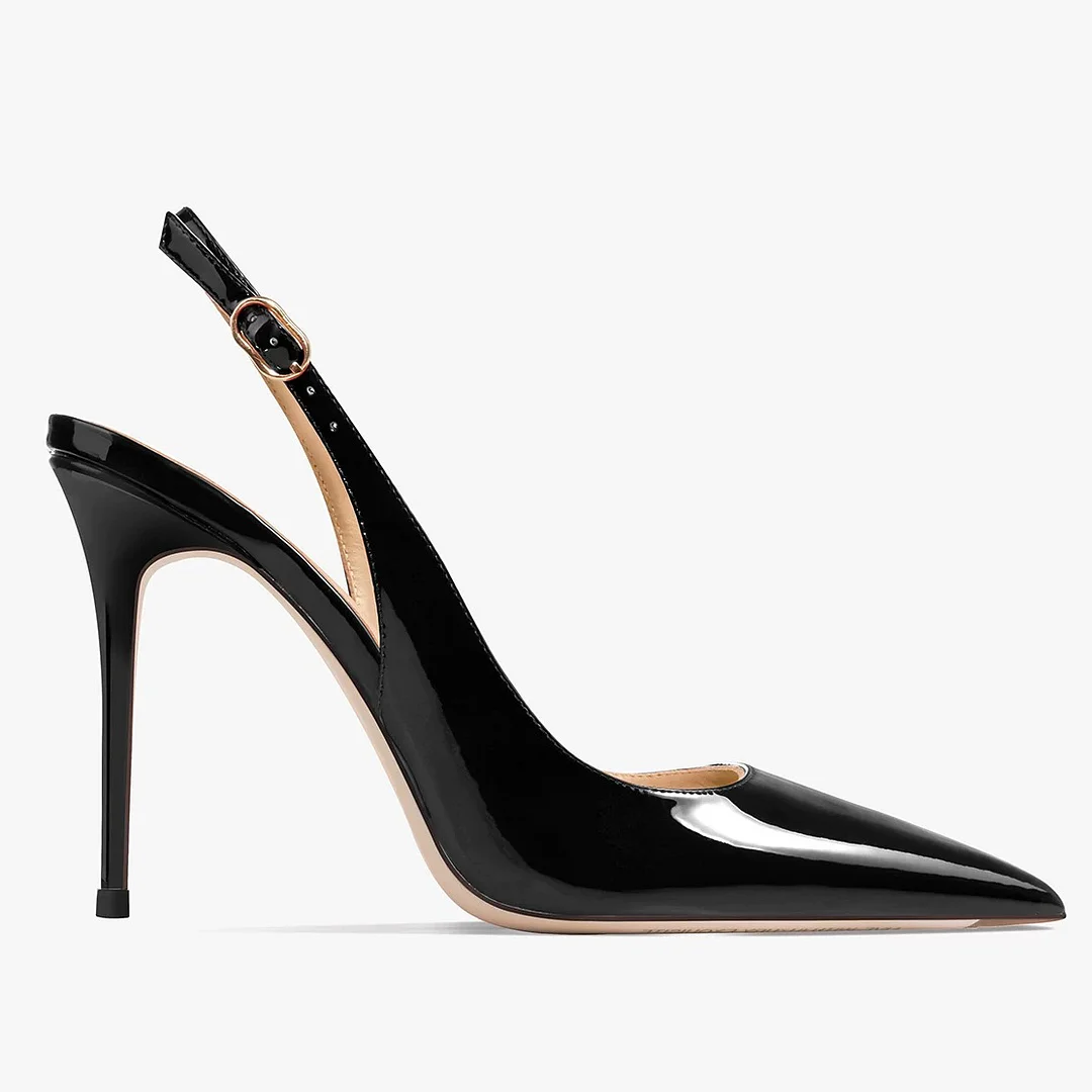 120mm/100mm Women's Sandals Pointed Toe Slingback Heels-MERUMOTE
