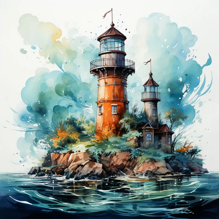 Full Round Drill Diamond Painting - Lighthouse Scenery-40*40cm