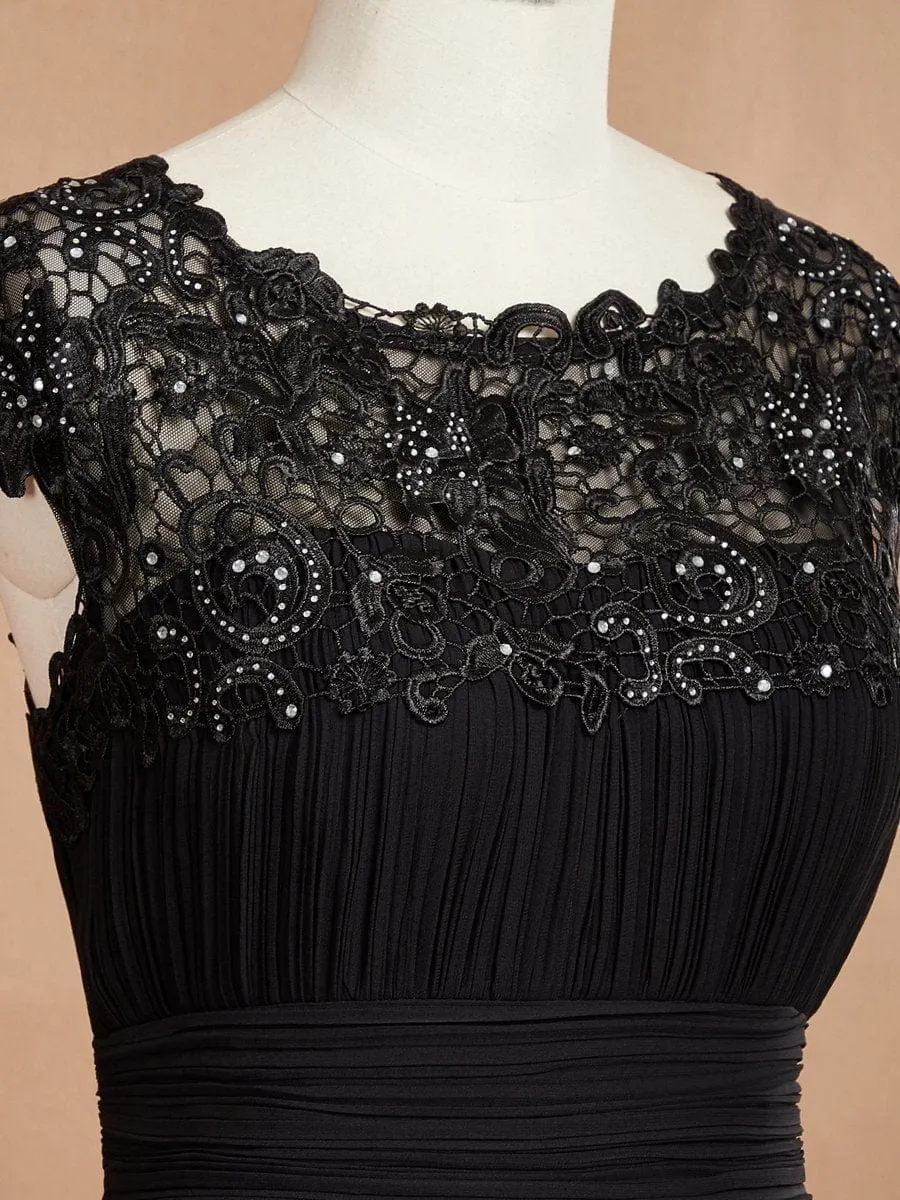 Sophisticated Lace Detail Evening Gown