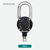 Multifunctional Mountaineering Buckle Keychain Aluminum Alloy Load-Bearing 90KG High-Quality Retractable 80CM Kevlar Rope