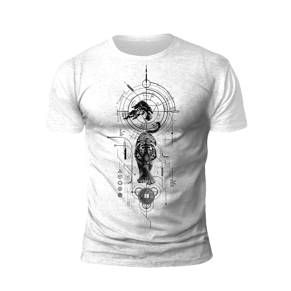 Tiger's Precision: The Art of Martial Geometry T-shirt