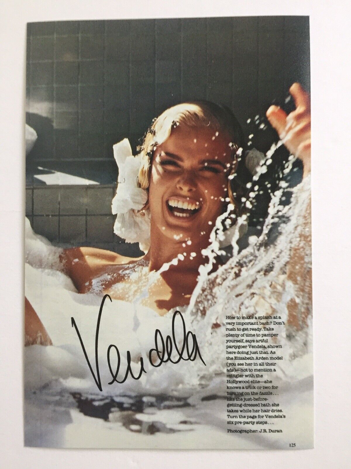 Vendela Autographed Photo Poster painting SI Sports Illustrated Swimsuit Will Pass JSA