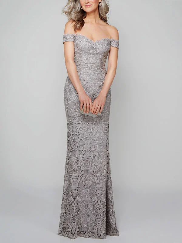 sexy demure lace one-shoulder women's dress