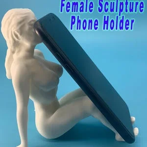 Pornhint Female Nude Sculpture Phone Holder Reclining Woman Figure Gift for Him or Her NSFW