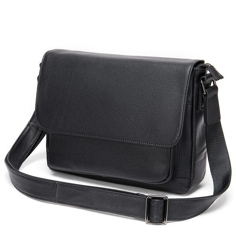Simple Style Business Leather Messenger Bag