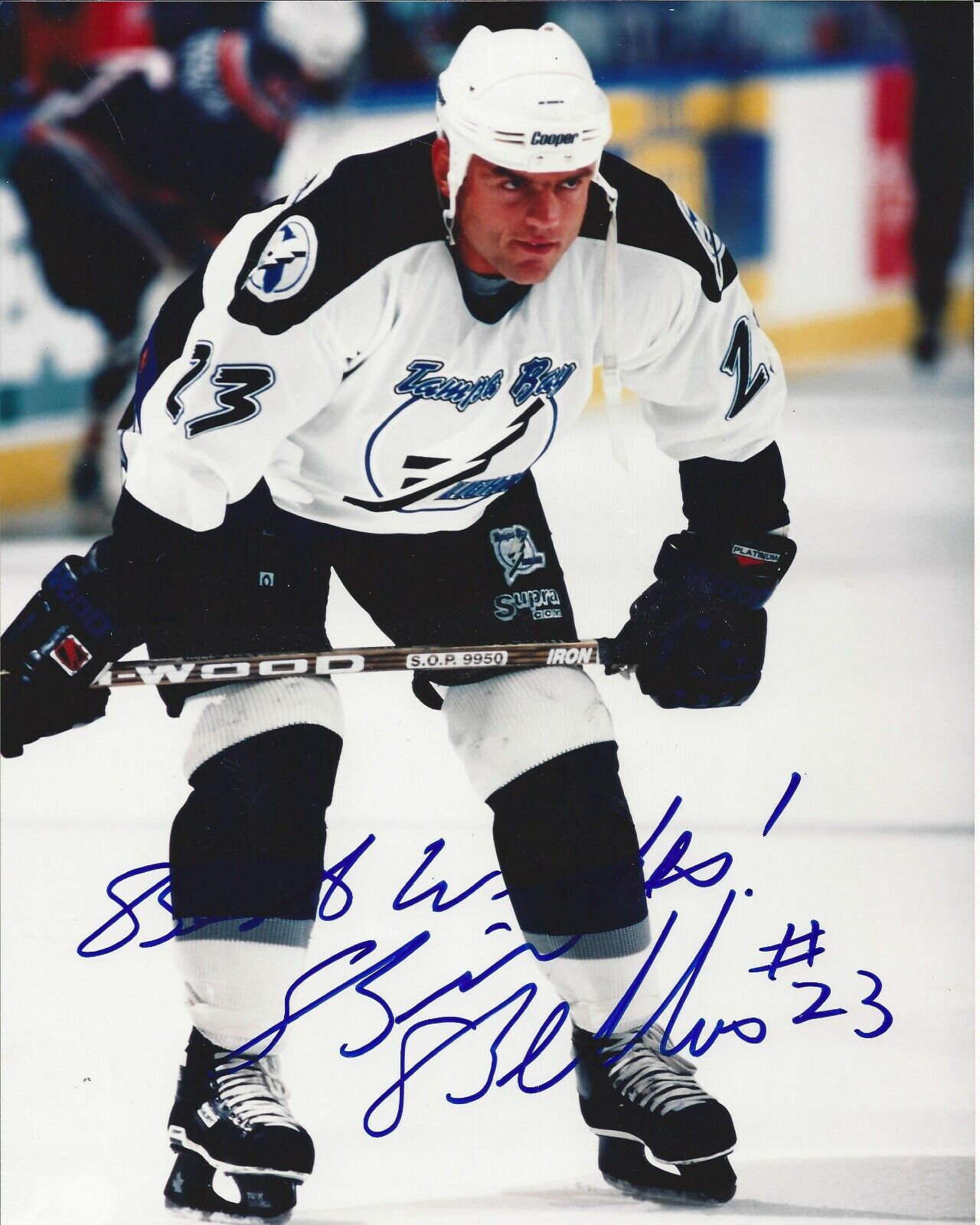 Brian Bellows Autographed 8x10 Tampa Bay Lightning RareB578