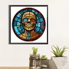 >SALE<5D DIY Full Round Drill Diamond Painting Halloween Stained Glass Home Decor