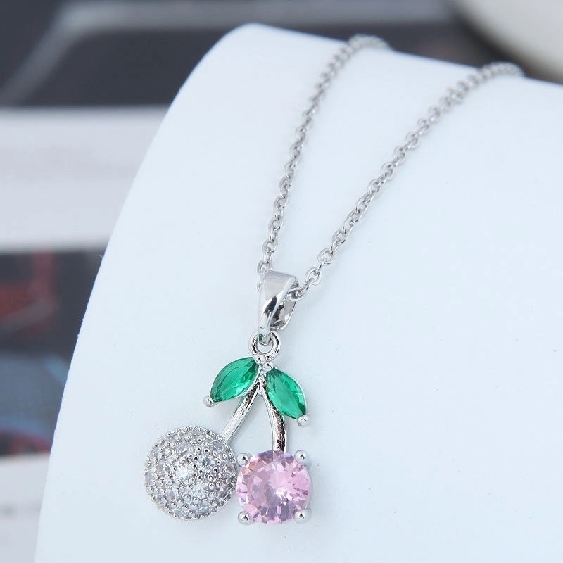 Casual Minimalist Flower Bow Knot Titanium Steel Plating Inlay Zircon Necklace