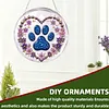 Kit de d&eacute;coration solaire en acrylique diamant empreinte patte 7,87x7,87 pouces