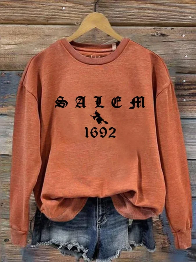 Women's Salem1692 They Missed One Halloween Witch Casual Sweatshirt socialshop