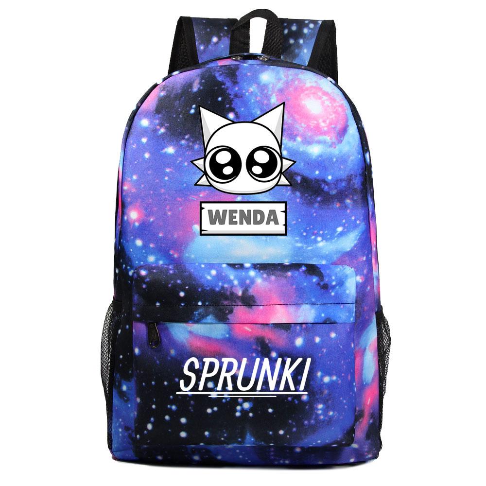 Mayoulove Sprunki Pattern Backpack Lightweight Design for School and Outdoor Activities-Mayoulove