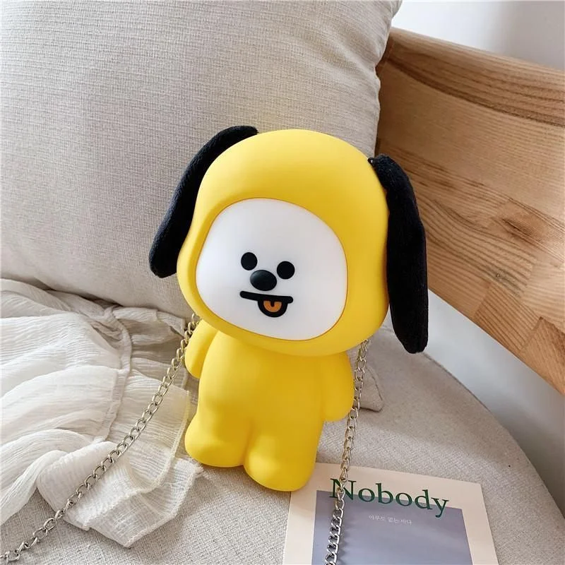BT21 3D Cartoon Silicone Crossbody Chain Bag