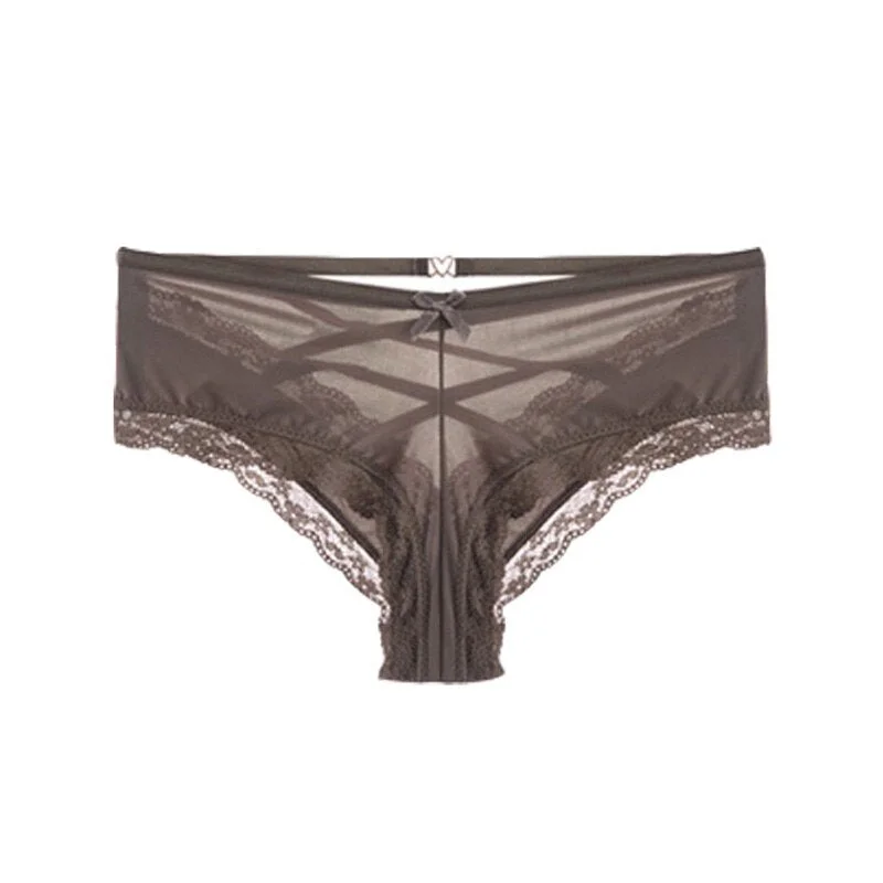 Meet'r Sexy Panties Women Lace Mid-Rise Briefs Female Hollow Out Underwear Ladies Cross Strap Lace Lingerie G String Panties