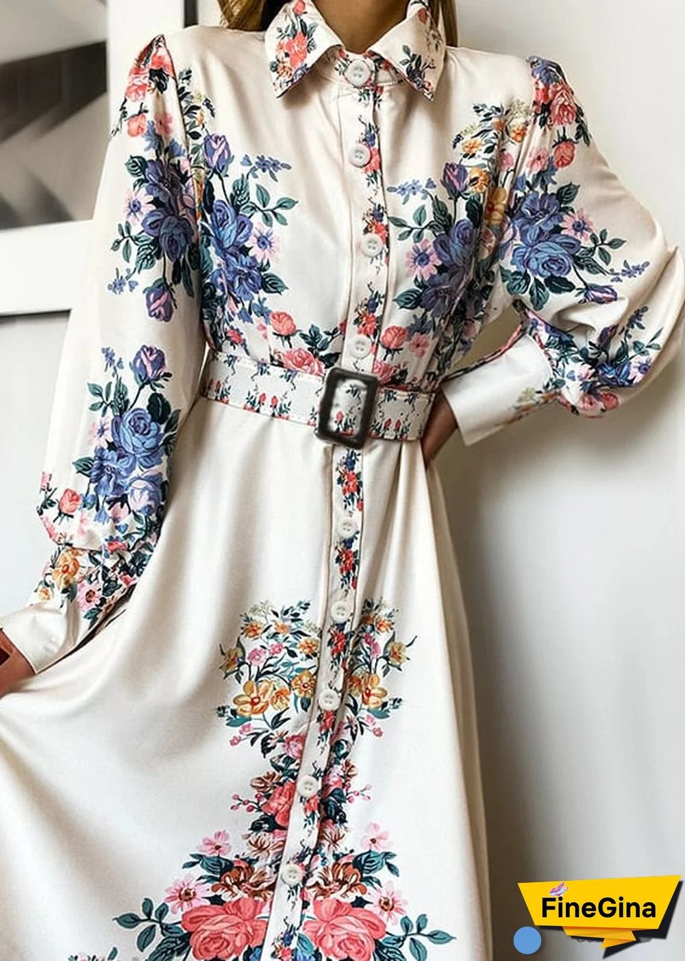 White Floral Print Boho Maxi Dress Journee
