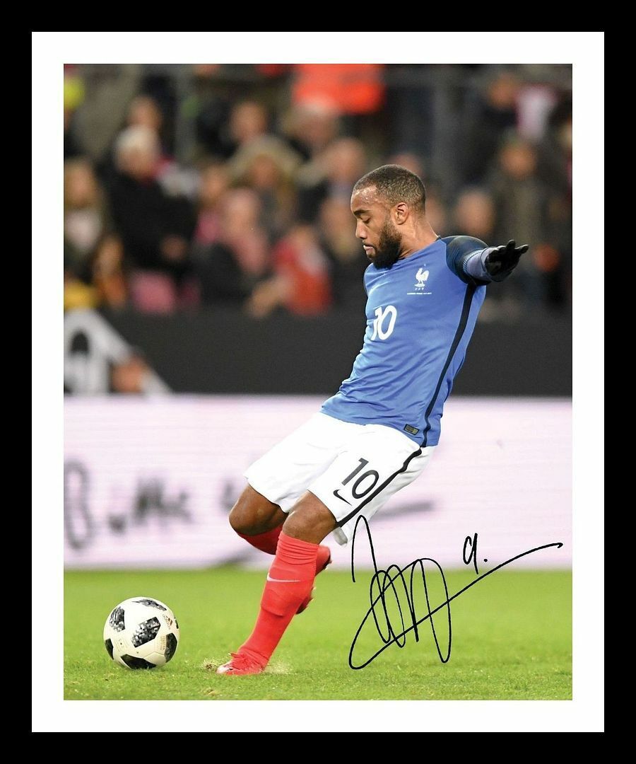 Alexandre Lacazette - France Autograph Signed & Framed Photo Poster painting