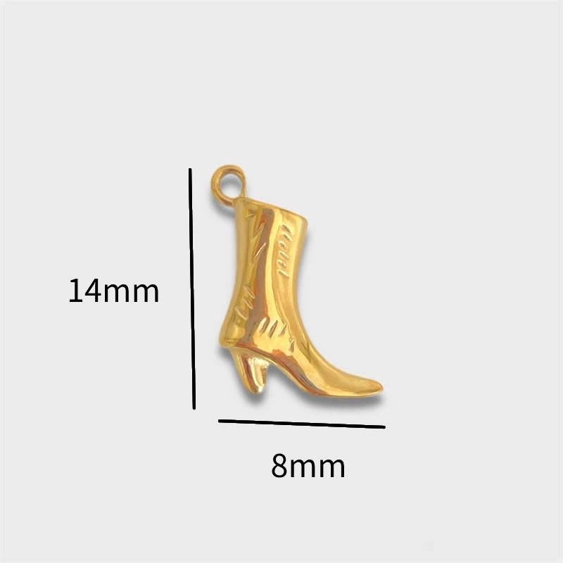 1 Piece 14*18MM 304 Stainless Steel Zircon Geometric Polished Pendant Jewelry Accessories