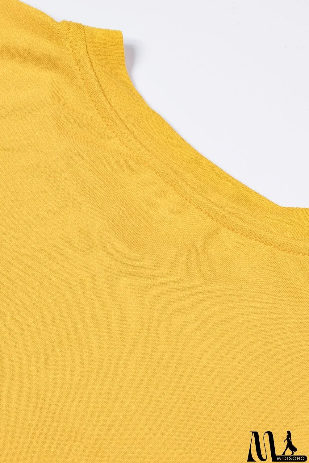 MidiSono - Women Yellow Mamacita with Cactus Casual Short Sleeve Tee