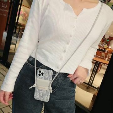 Dior DIY crossbody phone cases for iPhone 15pro 14pus 13promax 12 11pro xsmax xr x 7 8plus