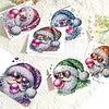 6PCS DIY Diamond Art Greeting Cards Santa Claus Congratulations Cards & Gift