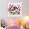 Peach Blossom Pavilion-11CT Stamped Cross Stitch 40*40cm/15.75*15.75in tapestrymarket