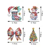 4Pcs Acrylic Special Shaped Christmas DIY Diamond Art Brooch Kit