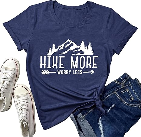 AL™ Hike More Print Hiking T-Shirt Tees Short Sleeve Crew Neck Tee-Annaletters