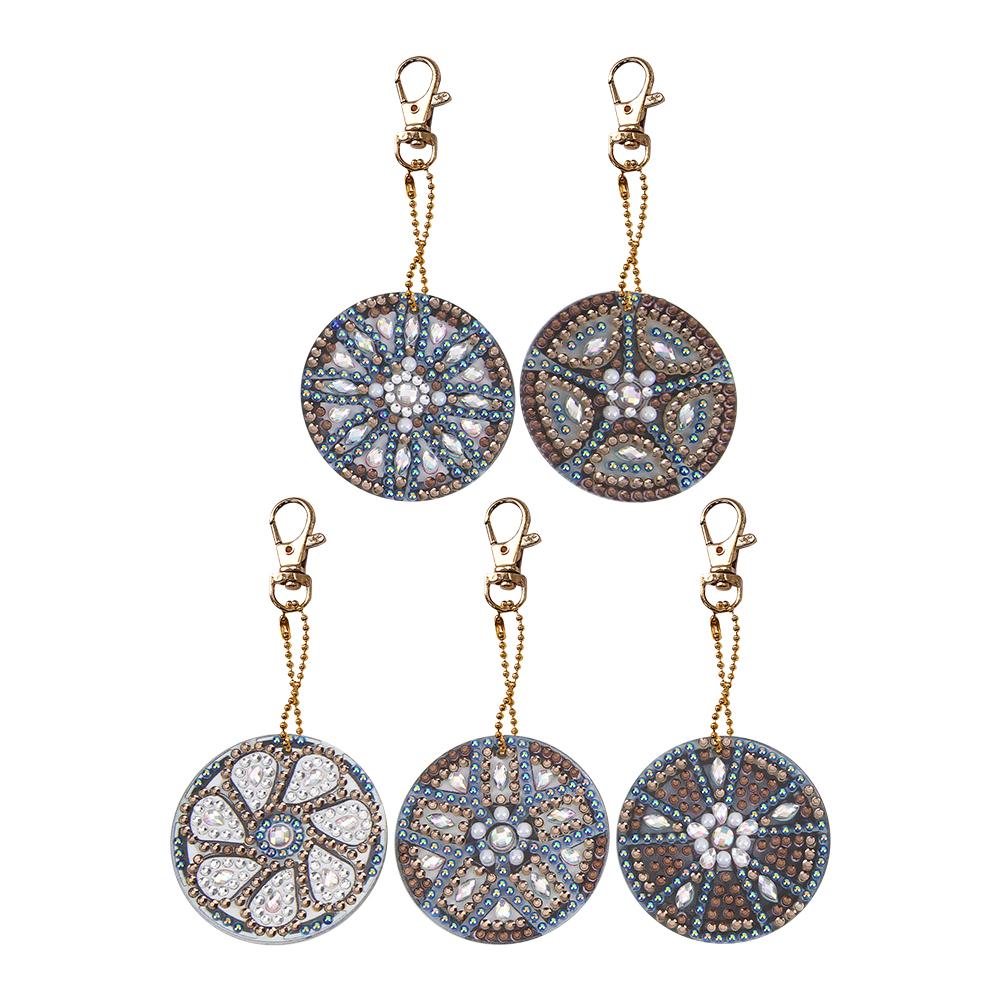 

5pcs Wheel-DIY Creative Diamond Keychain, 501 Original