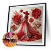 Elegante Dame - speziell geformte Diamond Painting - 30*30cm