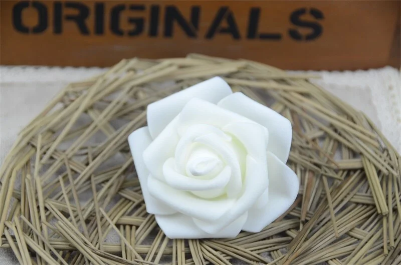 10pcs 6cm PE Foam Artificial Rose Flower Heads For Wedding Home Party Decoration DIY Garland Craft supplies Fake Flowers Ball