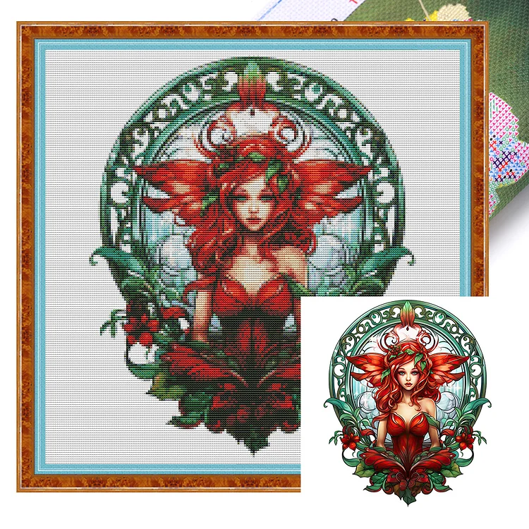 Christmas Fairy - Printed Cross Stitch 11CT 50*50CM