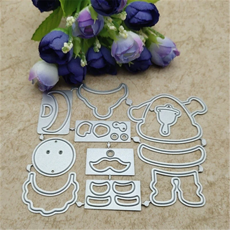 Santa Claus Metal Cutting Dies Stencils For Card Making Decorative Embossing Suit Paper Cards Stamp DIY
