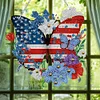 (US Local)Acrylic Independence Day Butterfly 5D DIY Diamond Painting Dots Pendant Hanging Kit