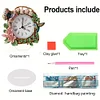 DIY Butterfly Hummingbird Acrylic Diamond Painting Clock Desktop Ornaments