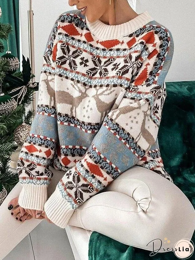 Women's Ugly Christmas Sweater Pullover Sweater Jumper