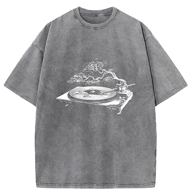 Zen Music Box Washed T-shirt artswardrobe