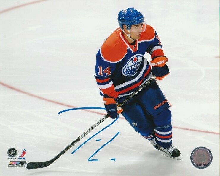 JORDAN EBERLE SIGNED EDMONTON OILERS 8x10 Photo Poster painting #4 Autograph PROOF!