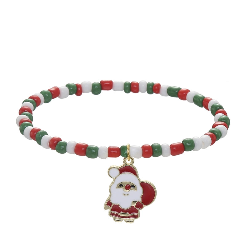 Christmas Bracelet Santa Claus Christmas Tree Peach Heart Snowflake Soft Bracelet