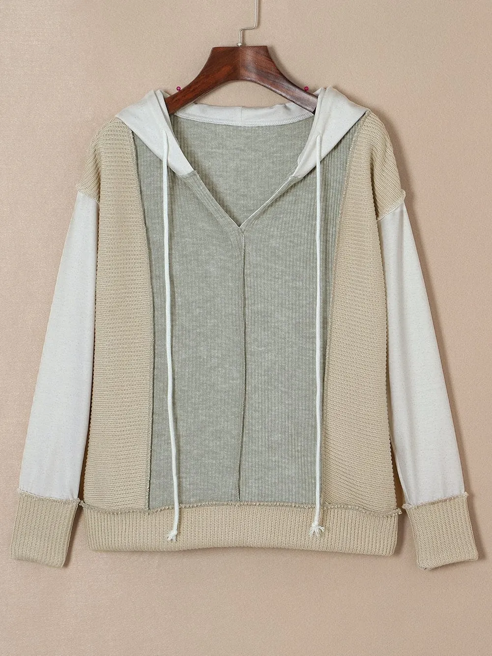 Color Block Hooded Zip-Up Jacket